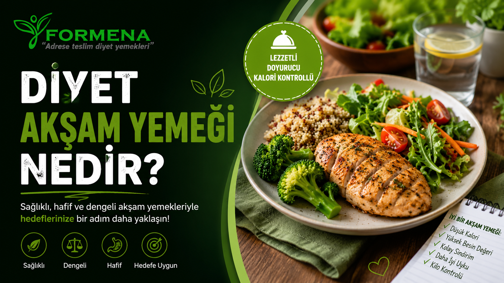 Diyet akşam yemeği nedir?