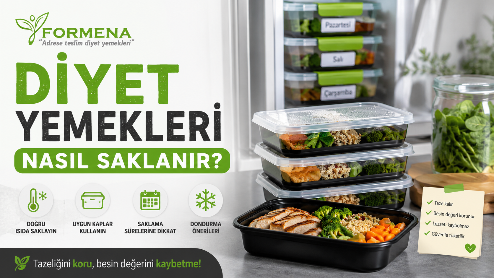 Diyet yemekleri nasıl saklanır?