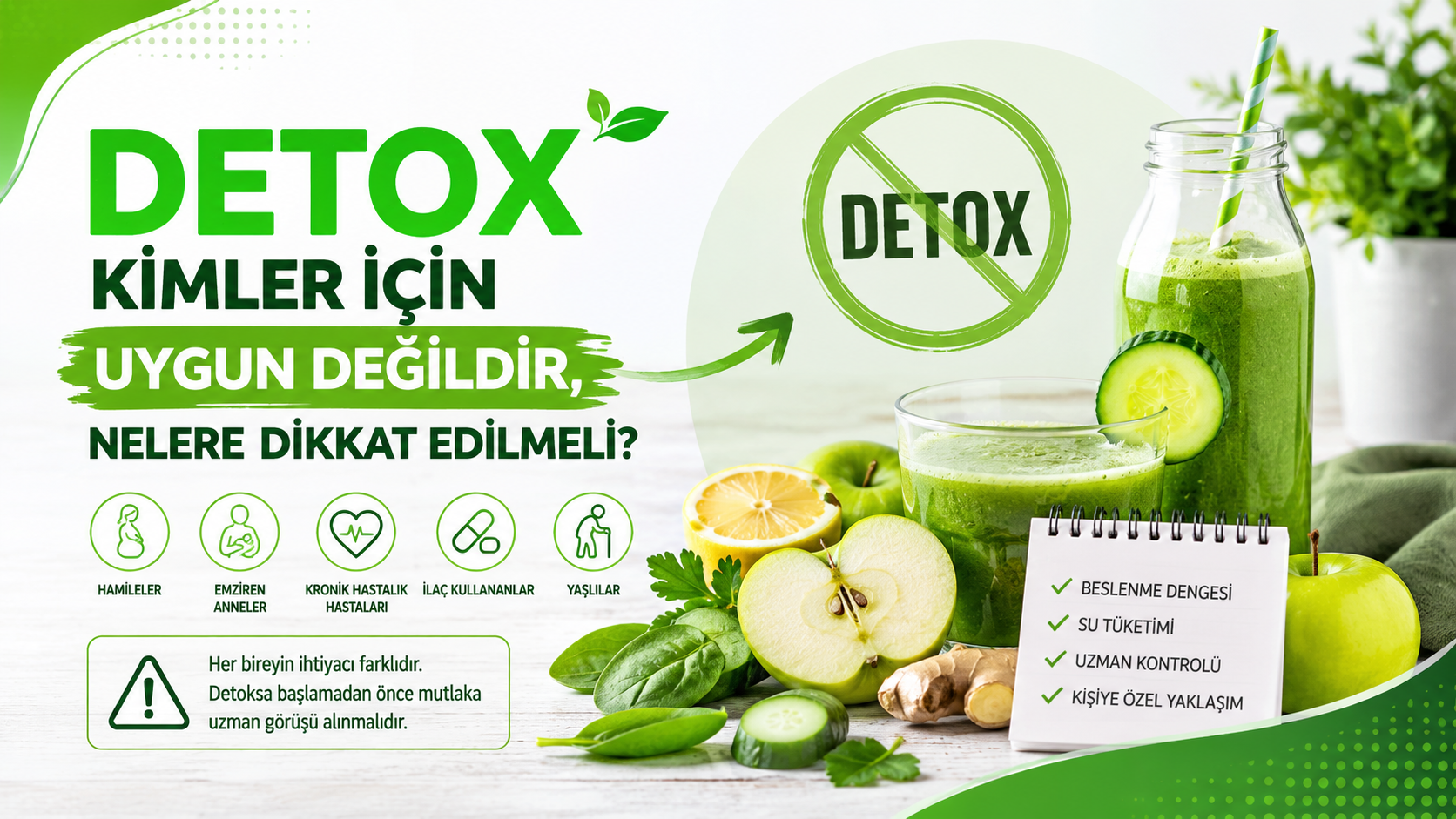 Detoks Kimler İçin Uygun Değildir, Nelere Dikkat Edilmeli?