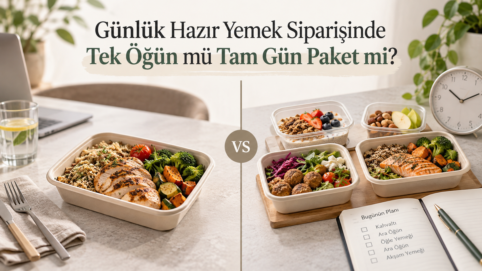 Günlük Hazır Yemek Siparişinde Tek Öğün mü Tam Gün Paket mi?
