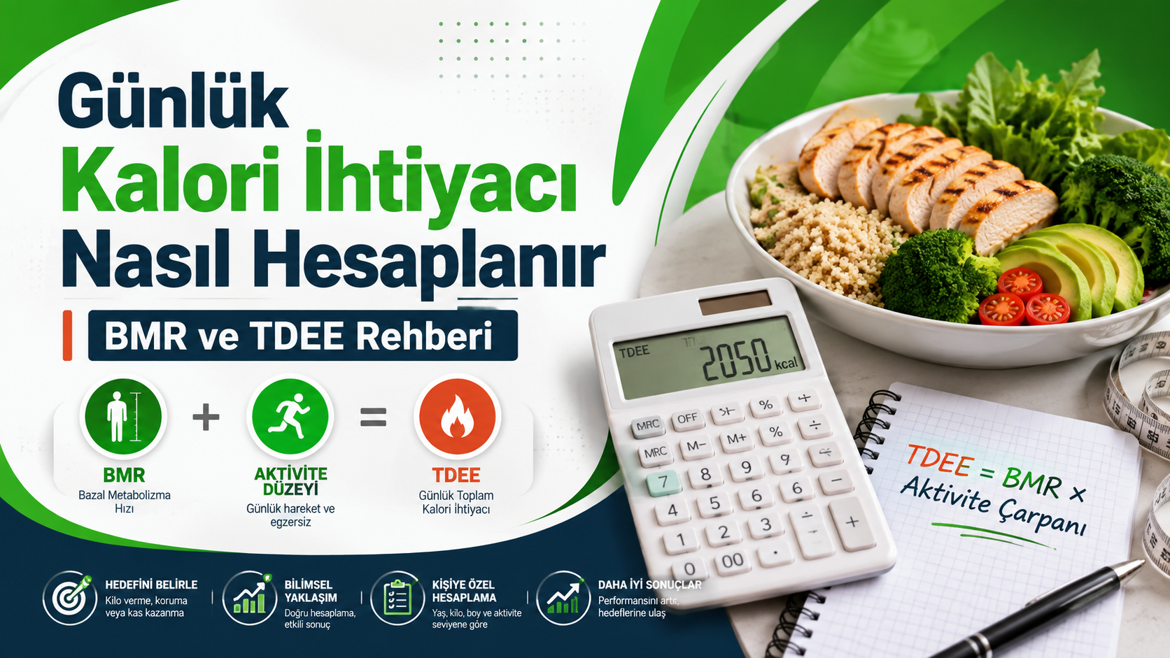 Günlük Kalori İhtiyacı Nasıl Hesaplanır | BMR ve TDEE Rehberi