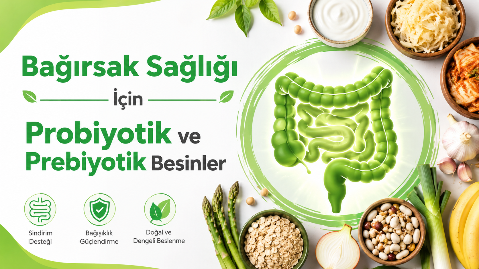 Bağırsak Sağlığı İçin Probiyotik ve Prebiyotik Besinler